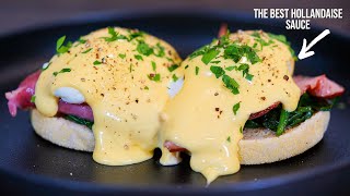 Eggs Benedict Recipe  The Best Hollandaise Sauce Ever [upl. by Miko]