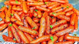 Honey Butter Roasted Carrots Recipe  How to Roast Carrots [upl. by Hazen]