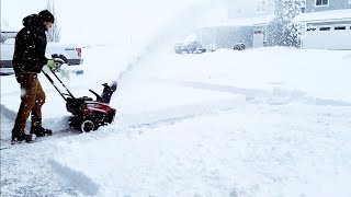 8 Inches Of Satisfying Snow Removal  Toro 821 Commercial Snowblower [upl. by Brader]