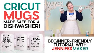 Cricut Mug Tutorial Dishwasher Safe  Beginner Friendly From Start to Finish [upl. by Novhaj469]