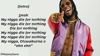 Burna Boy Ye Lyrics [upl. by Teddy]