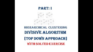 Part I Hierarchical Divisive Clustering Algorithm Data Mining Machine Learning MST example [upl. by Sahcnip484]