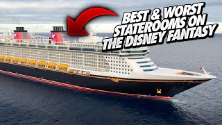 Best amp Worst Cruise Staterooms on the Disney Fantasy  Disney Cruise Line [upl. by Maible]