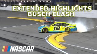 Chase Elliott amp Ryan Blaney tangle on final lap Kyle Busch wins Busch Clash  Extended Highlights [upl. by Tyler]