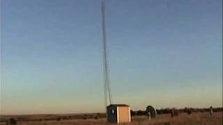 Radio Tower Collapses After Guy Wires Are Cut [upl. by Waers259]