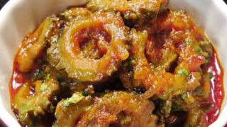 Karela sabzi Karlyachi Bhaji  Bittergourd Masala [upl. by Ingham809]