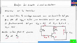 Exercice corrigé 1  transistor bipolaire [upl. by Verna]