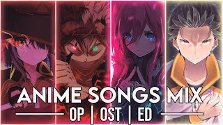 Best Anime Openings amp Endings Mix OSTs 3  Full Songs [upl. by Nemrac]