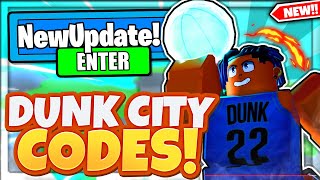 ALL NEW SECRET DUNK CITY UPDATE CODES In Roblox Dunking Simulator [upl. by Linetta]