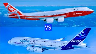 A380 vs 747 Airbus A380 vs Boeing 7478 Mighty Comparison [upl. by Darryl]