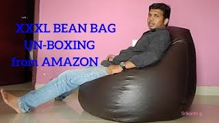 solimo XXXL BEAN BAG Unboxing  Amazon [upl. by Ecyal53]