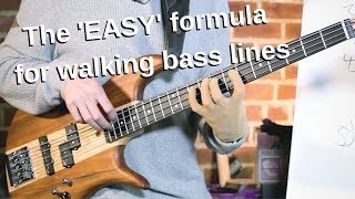 The SIMPLEST walking bass line formula  EXACTLY where to start [upl. by Oiratno]