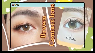 คอนแทคเลนส์สีน้ำตาล  YURIAL สี Serum Brown [upl. by Eenal]