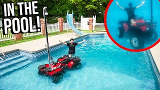 FOURWHEELER 8FT DEEP IN POOL [upl. by Lauryn]