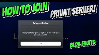 How to Join Privat Server In BLOX FRUITS [upl. by Ennylhsa]