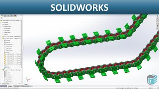 SOLIDWORKS  Chain Component Pattern [upl. by Eeniffar]