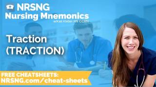 Traction TRACTION Nursing Mnemonics Nursing School Study Tips [upl. by Lunette74]