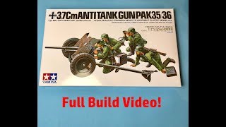 Tamiya 37cm Pak 3536 Full Build Video [upl. by Ecirrehs]