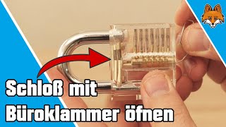 Schloß öffnen mit Büroklammer  Lock Picking 🔐 [upl. by Theodosia]