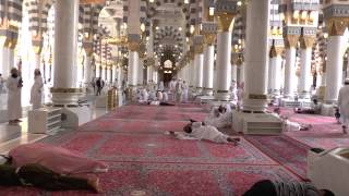 Hajj 2013  Madinah  Masjid Nabawi Interior [upl. by Feigin]