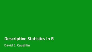 Descriptive Statistics in R [upl. by Hewart]