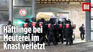 Gefängnismeuterei Polizei stürmt Knast in Thüringen  JVA Untermaßfeld [upl. by Yot]