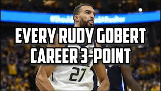 Every Rudy Gobert Career 3Point 🏀 [upl. by Gilud]