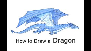 How to Draw a Dragon Flying Wind Dragon [upl. by Gayl]