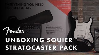 Unboxing The Squier Stratocaster Pack  Fender [upl. by Dominique]