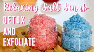 How To Make DIY SALT SCRUB  Exfoliate amp Detox Rough Skin Recipe [upl. by Tehr]