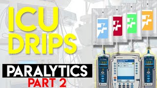 NEUROMUSCULAR BLOCKING AGENTS  Paralytics Part 2  ICU Drips [upl. by Einamrej]